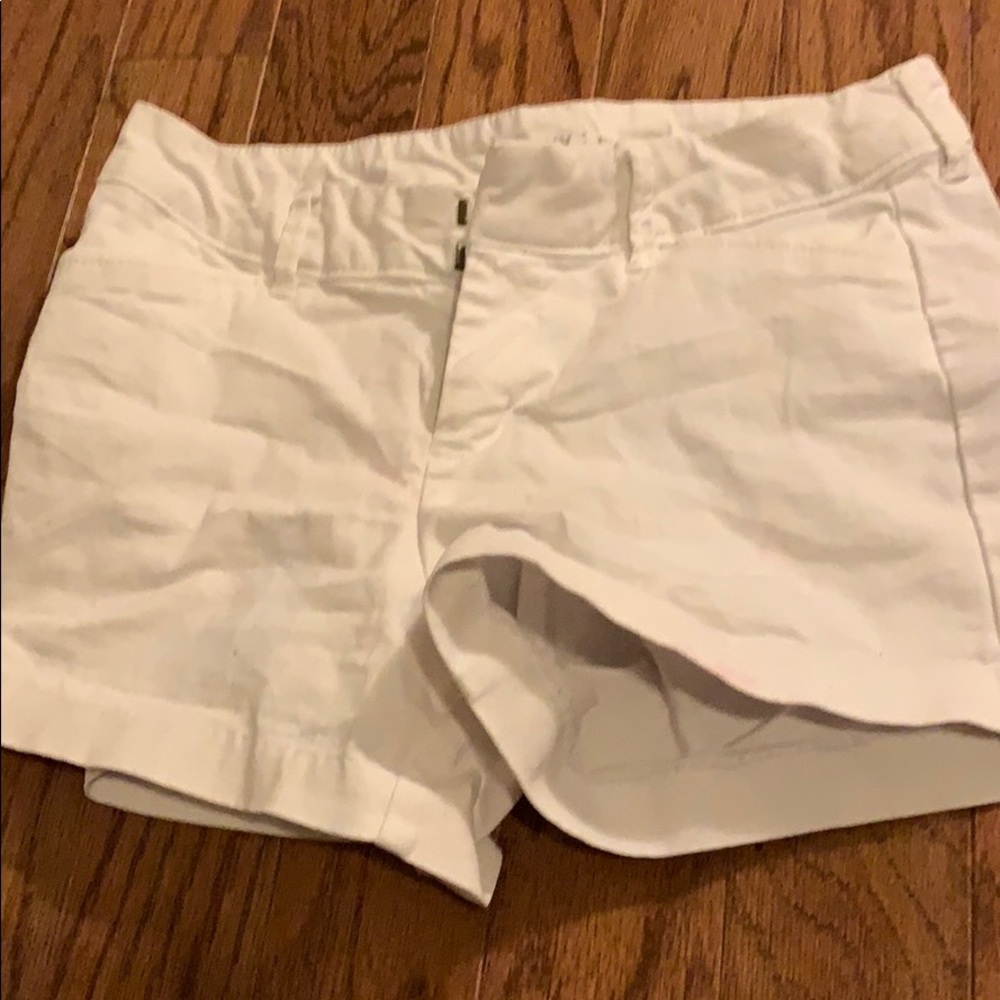 White shorts three inches.